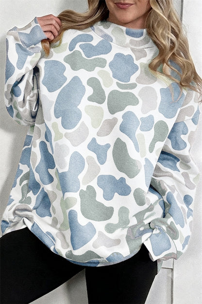 Western Camo Mock Neck Sweatshirt