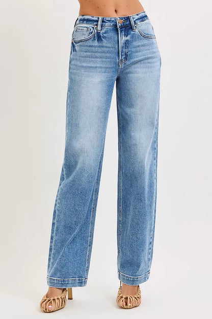 RISEN High Rise Wide Baggy Jeans