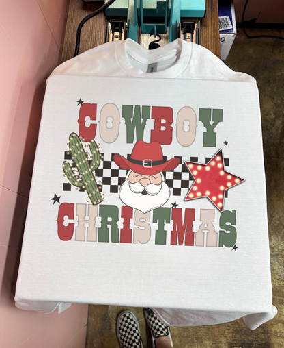 Cowboy Christmas Tee or Crewneck