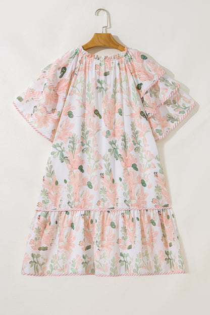 Meadow Floral Plus Size Tiered Dress