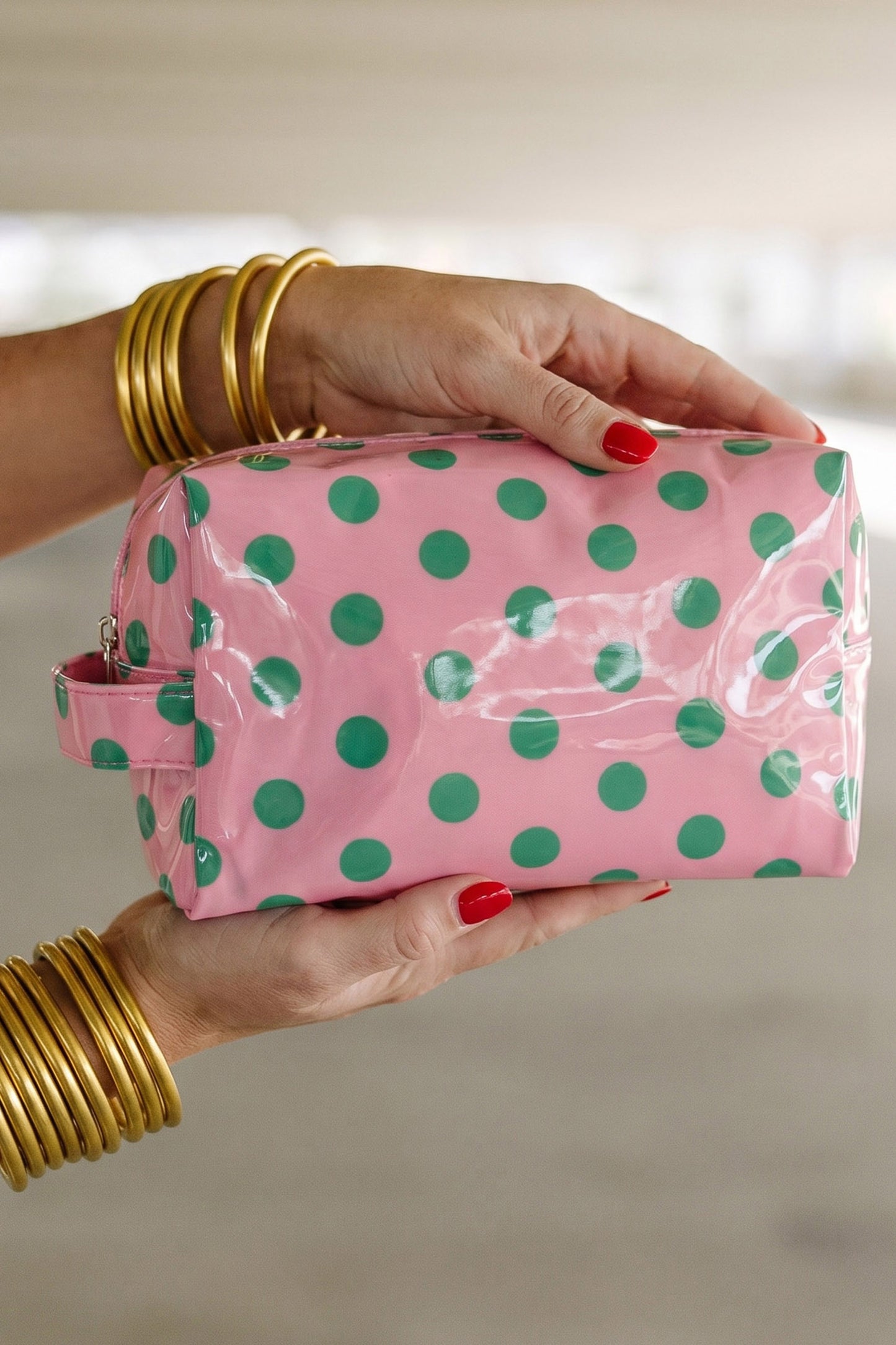 Cider Polka Dot PVC Makeup Bag