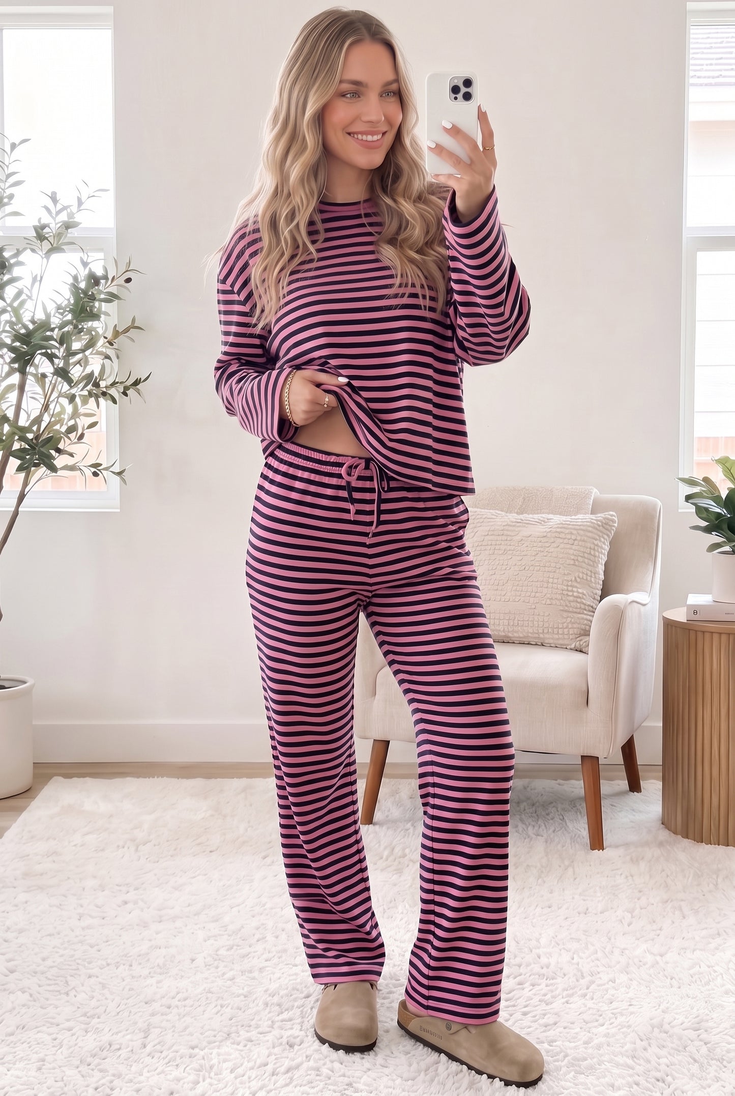 Sunrise Stripe Pants Set