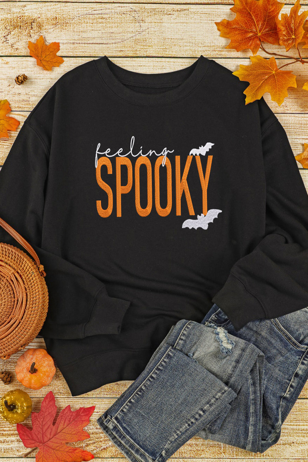 Feeling Spooky Embroidered Sweatshirt