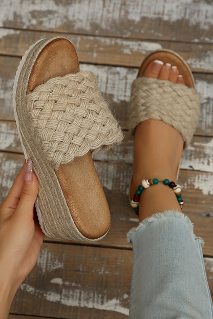 Cedar Creek Woven Platform Slippers