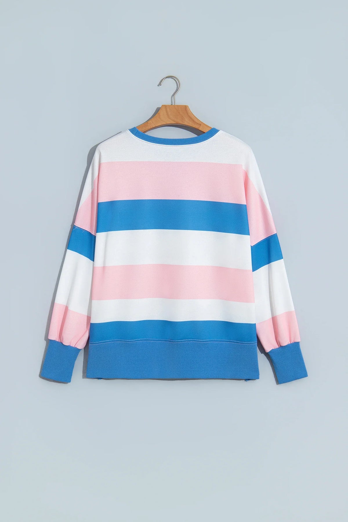 Stripe Colorblock Long Sleeve Oversized Top — product image 2