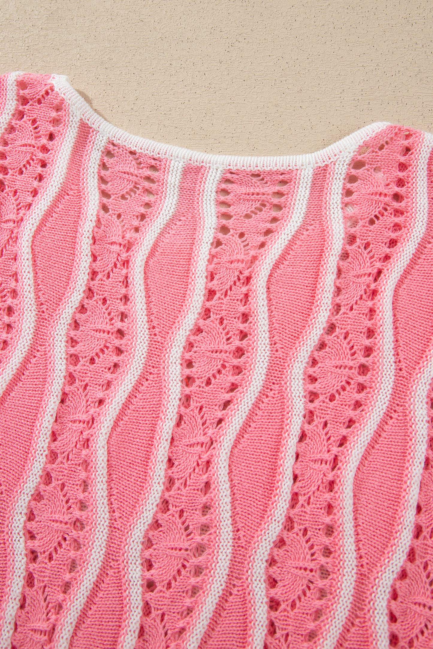 Cloud Nine Wavy Eyelet Knit Sweater