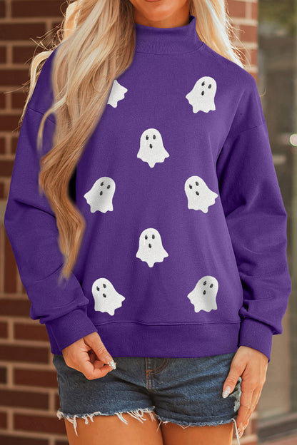Ghostlight Sequin Mock Neck Sweatshirt