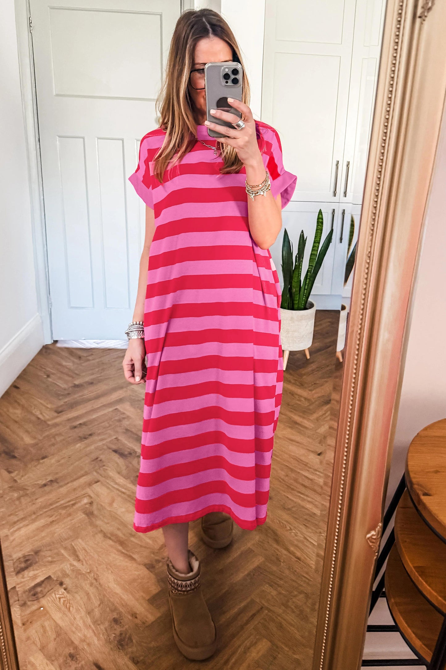 Sunday Stroll Striped Pocket Dress