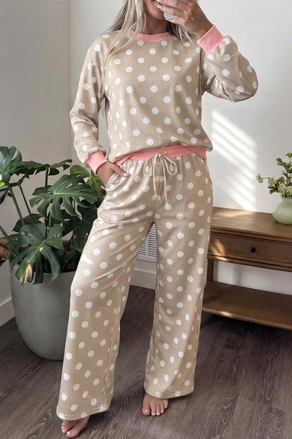 Sweet Talk Polka Dot Top And Pants Set