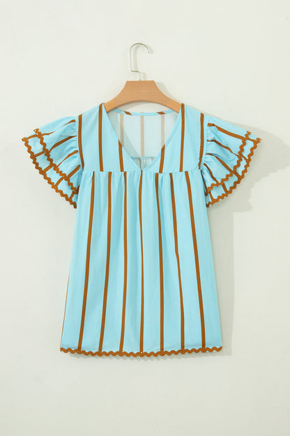 Backroad Striped Ricrac Blouse