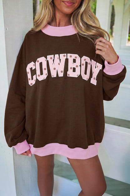 Merry Polka Dot Colorblock Sweatshirt