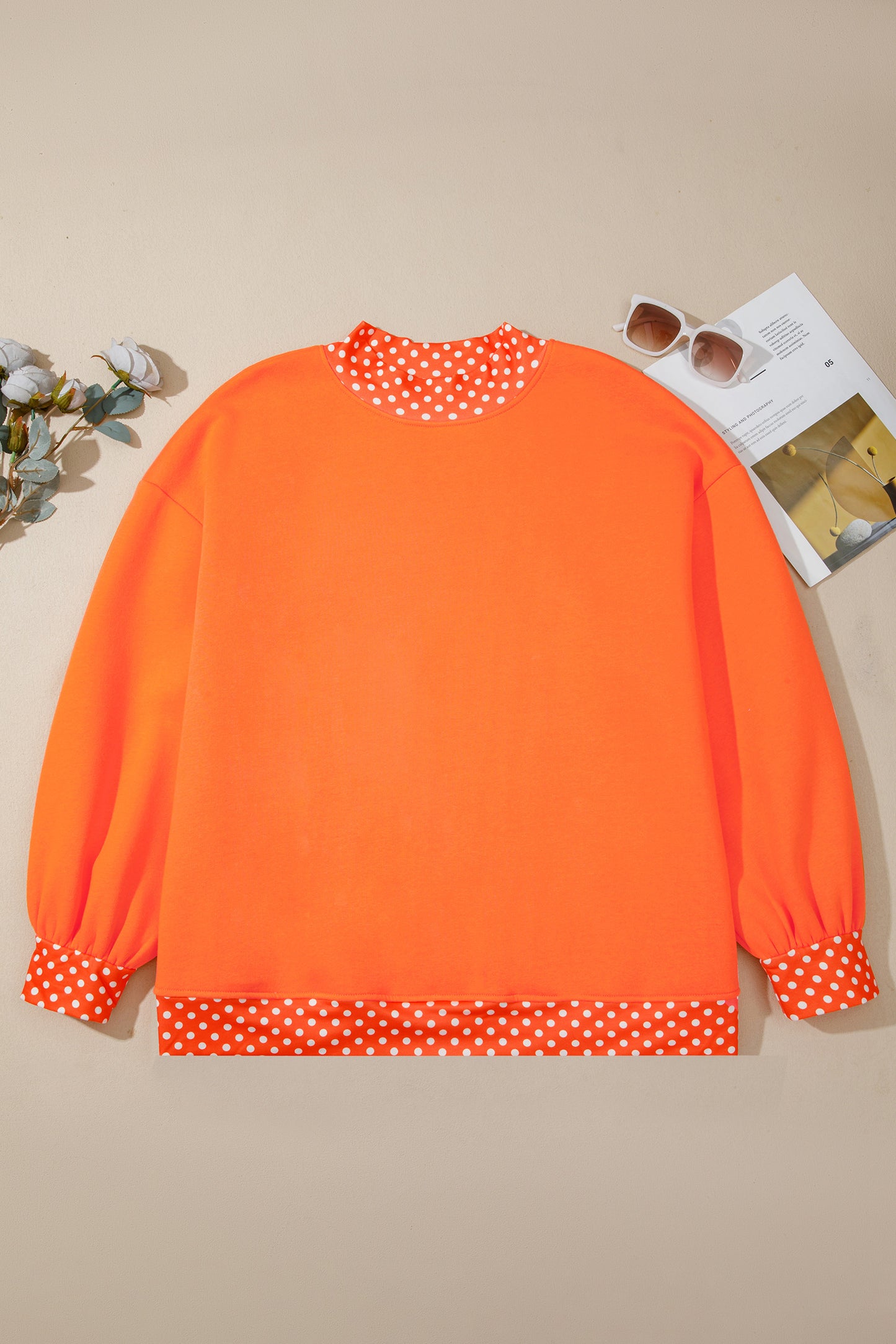 Field Day Polka Dot Plus Size Sweatshirt