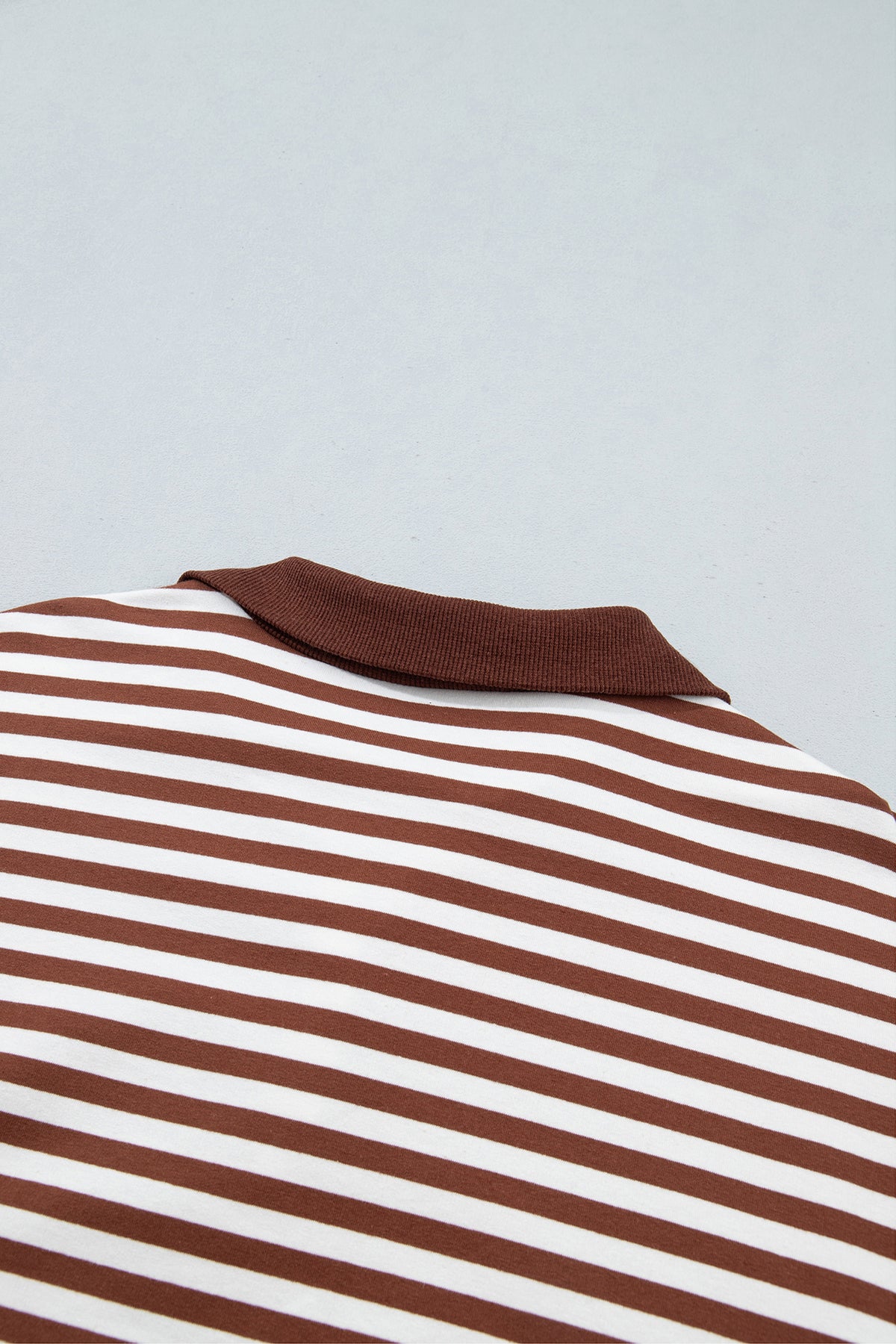 Stripe Raw Seam Pullover Sweatshirt