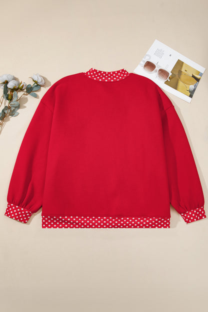 Field Day Polka Dot Plus Size Sweatshirt