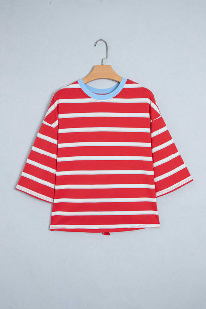 Riverbend Striped Tie-Back Tee