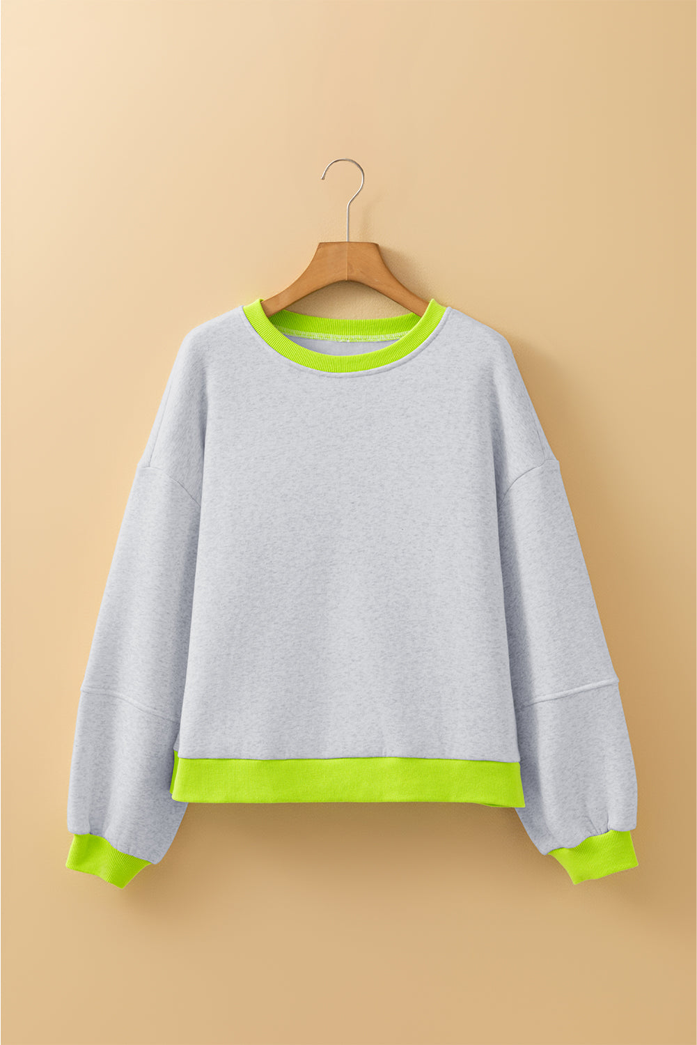 Colorblock Puff-Sleeve Sweatshirt