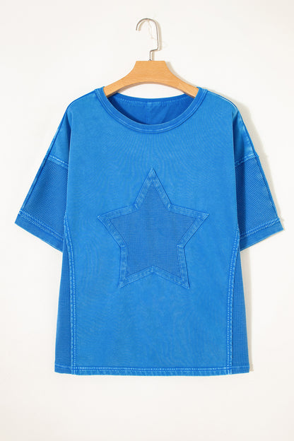 Stardust Mineral Wash Mesh Tee