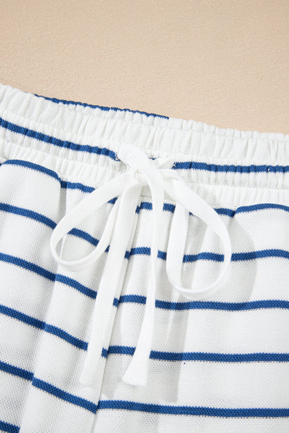 Sail Blue Stripe Wide-Leg Pant Set