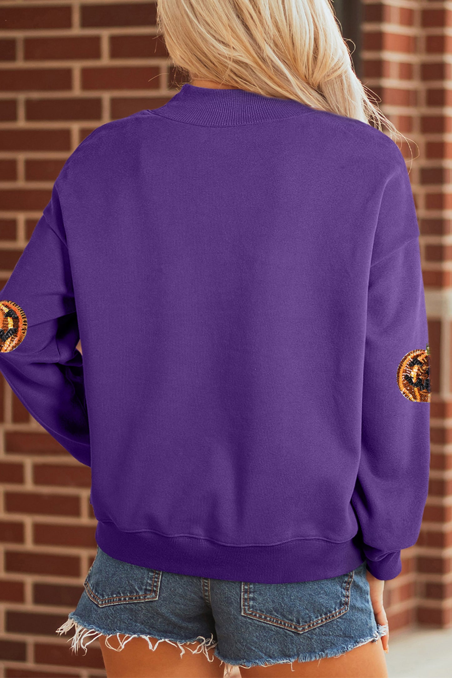 Spooky Pumpkin Sequin Sweatshirt