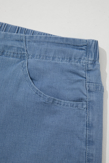 Bluebell Ruffle-Hem Wide Leg Jeans