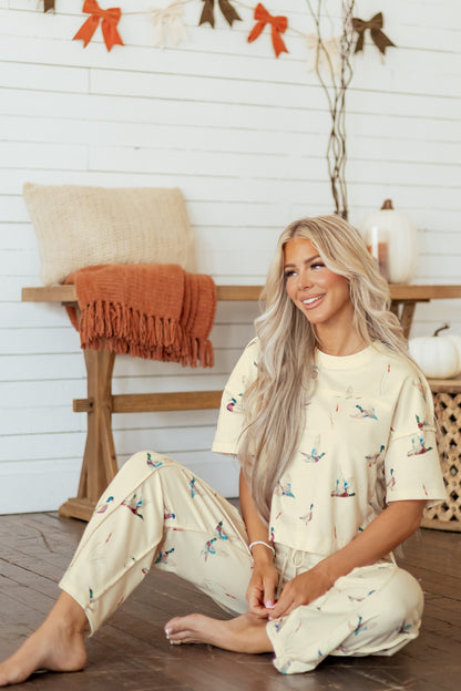 Marsh Morning Duck Print Pant Set