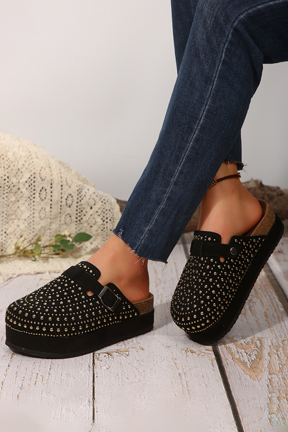 Canyon Rivet Buckle Platform Slippers
