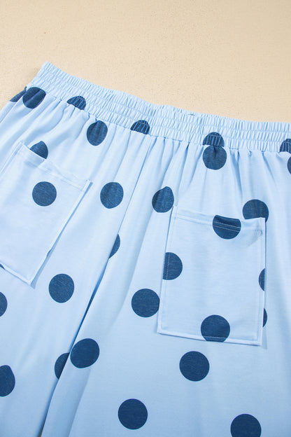Daybreak Polka Dot Plus Size Wide Leg Pants