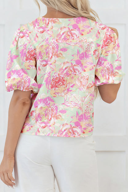 Sweet Talk Floral Puff Sleeve Blouse