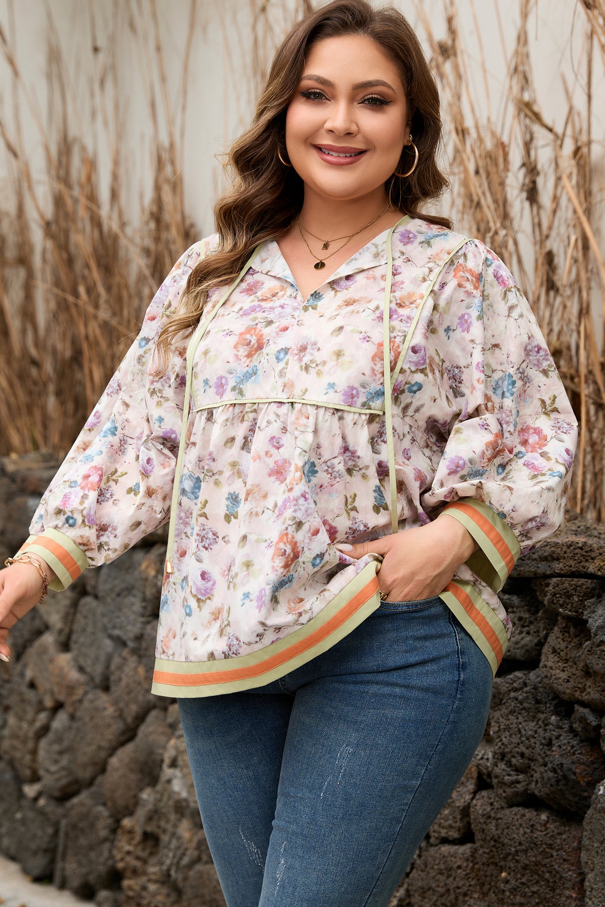 Floral Babydoll Blouse