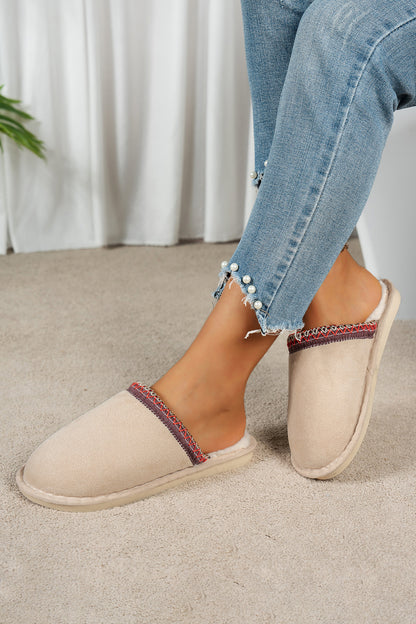Hearth Faux Suede Plush Lined Slippers
