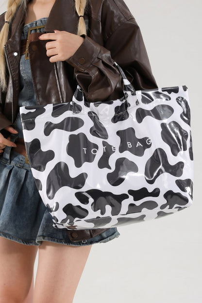 Palm Grove Tropical Print Travel Tote