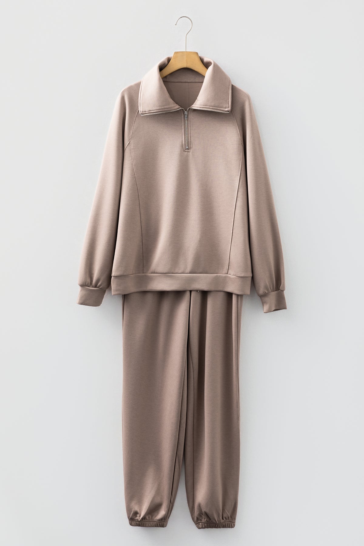 Half-Zip Drawstring Pant Set