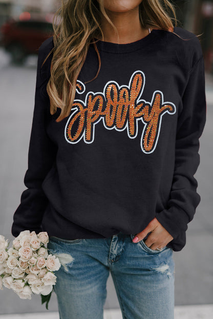 Spooky Sparkle Rhinestone Sweatshirt