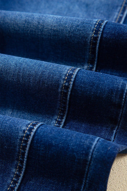 Cuffed Raw Hem High-Waist Jeans — view 6