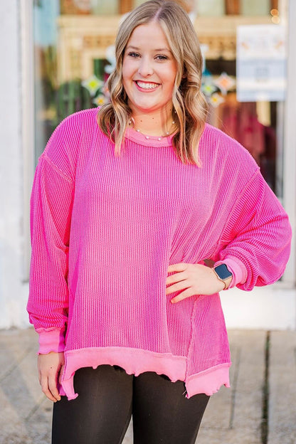 Rosewood Ribbed Tunic Top