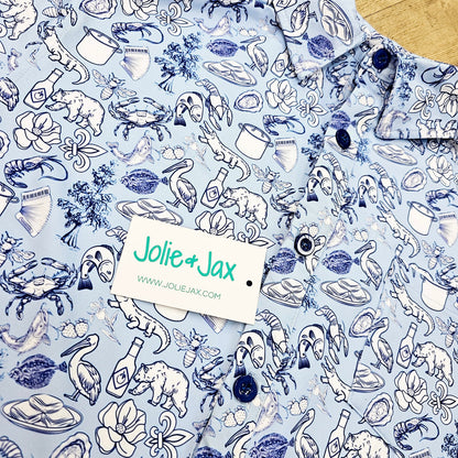 Cajun Toile Men’s Button Down Shirt