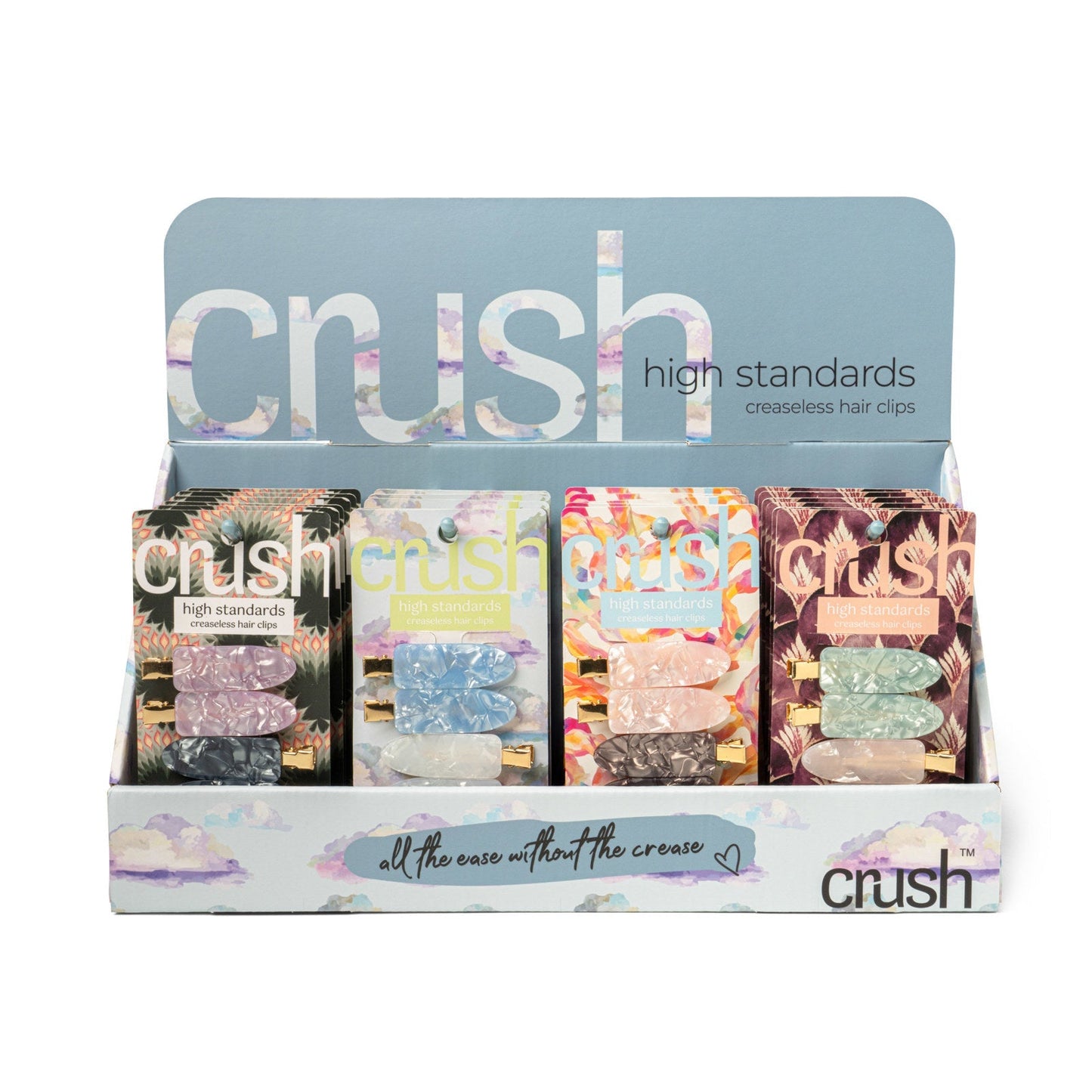 Crush™ High Standards Creaseless Hair Clips – Purple/Black