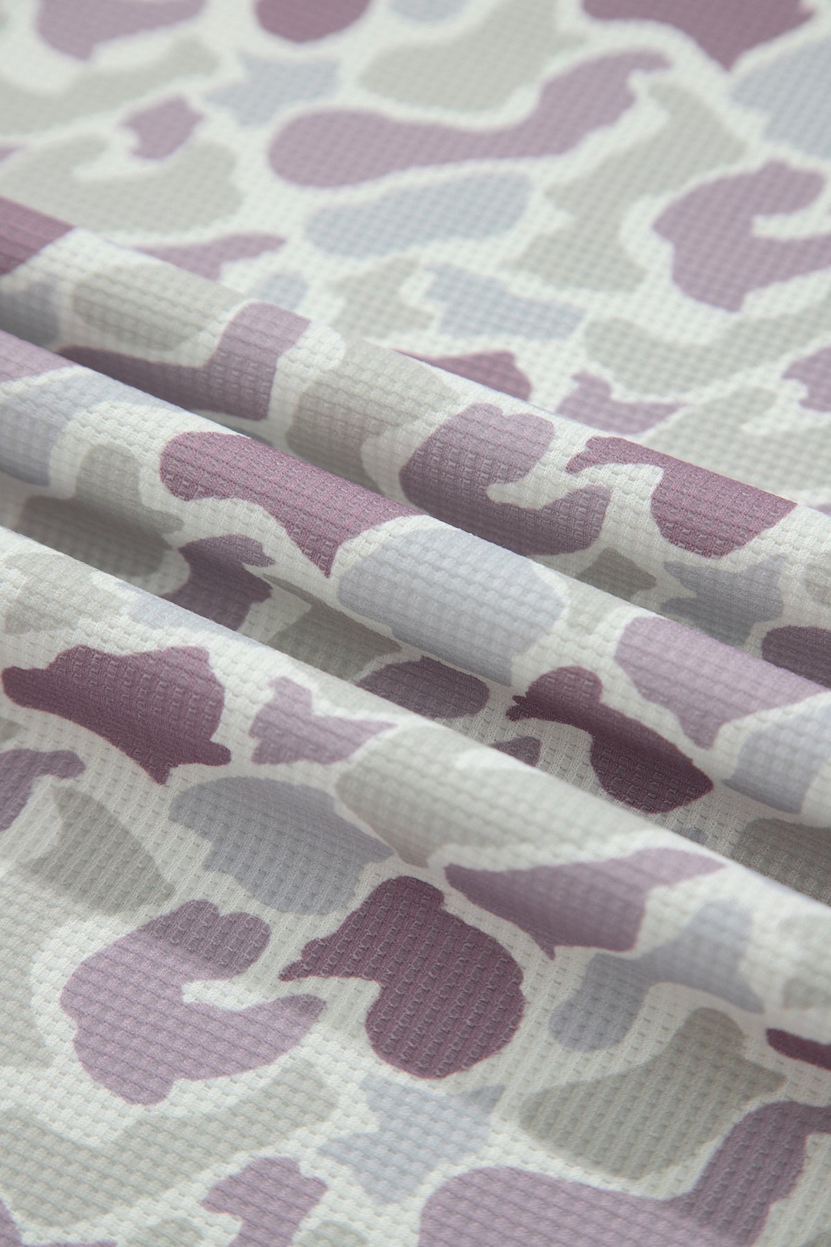 Plus Size Camo Waffle Shorts Set