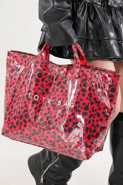 Palm Grove Tropical Print Travel Tote