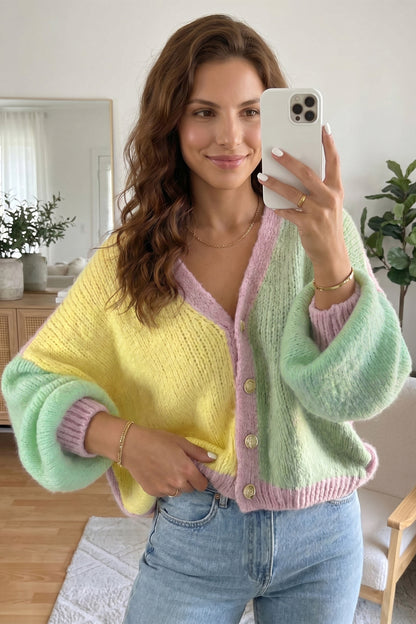 Sunbeam Colorblock Knit Cardigan