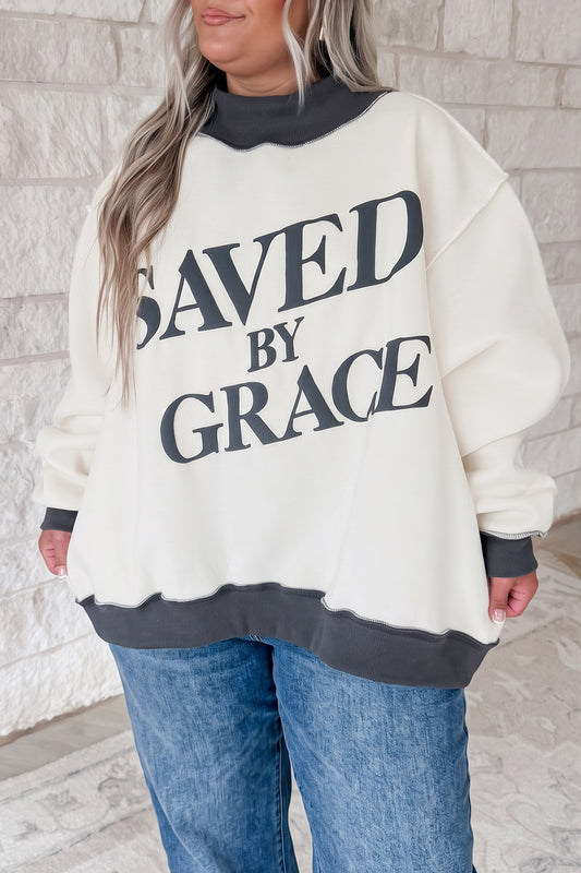 Saved by Grace Colorblock Sweatshirt