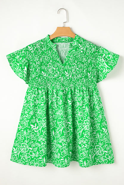 Magnolia Floral Flutter Plus Size Blouse