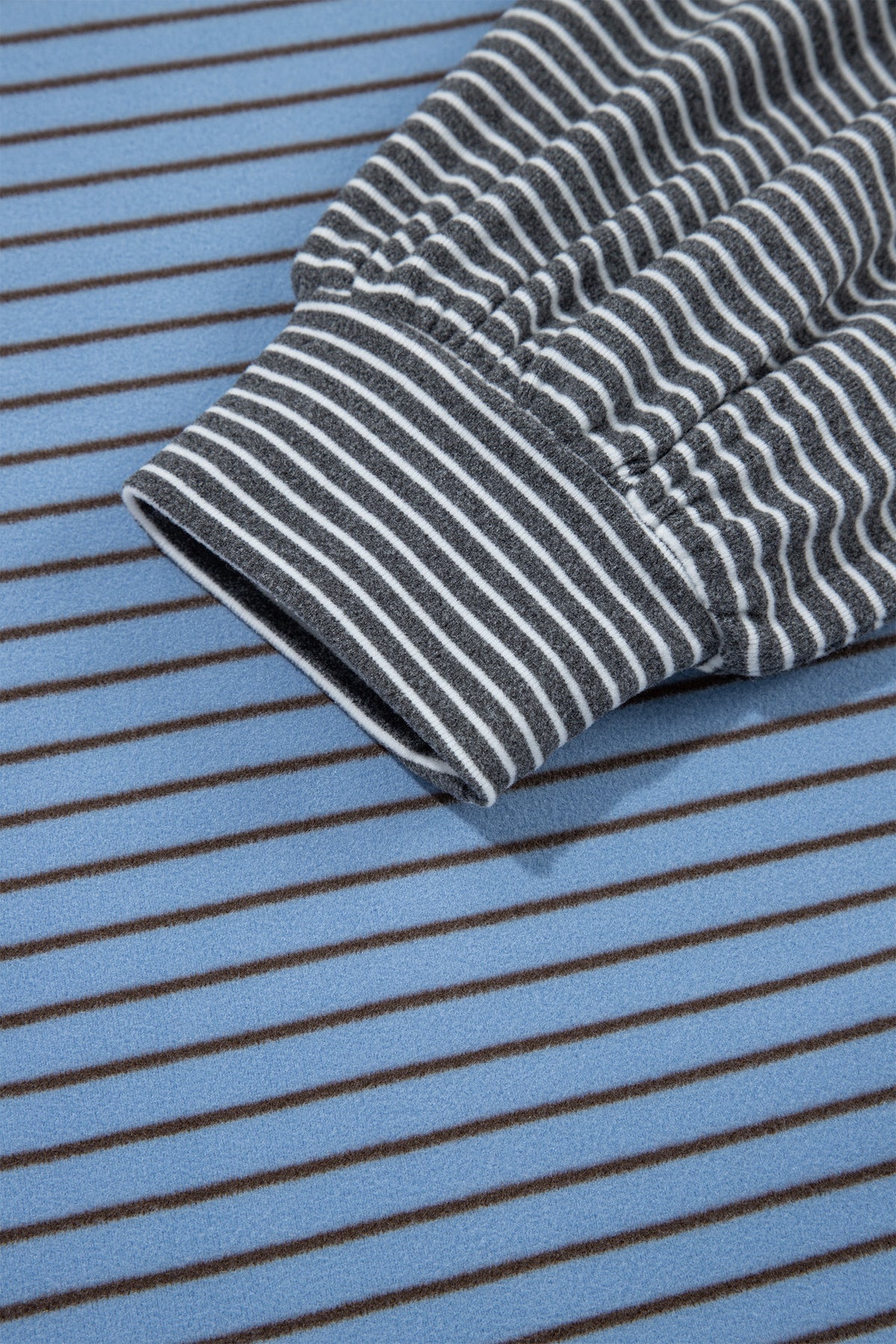 Striped Colorblock Crewneck Pullover