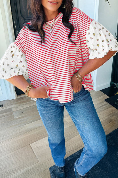 Front Porch Floral Puff Sleeve Top