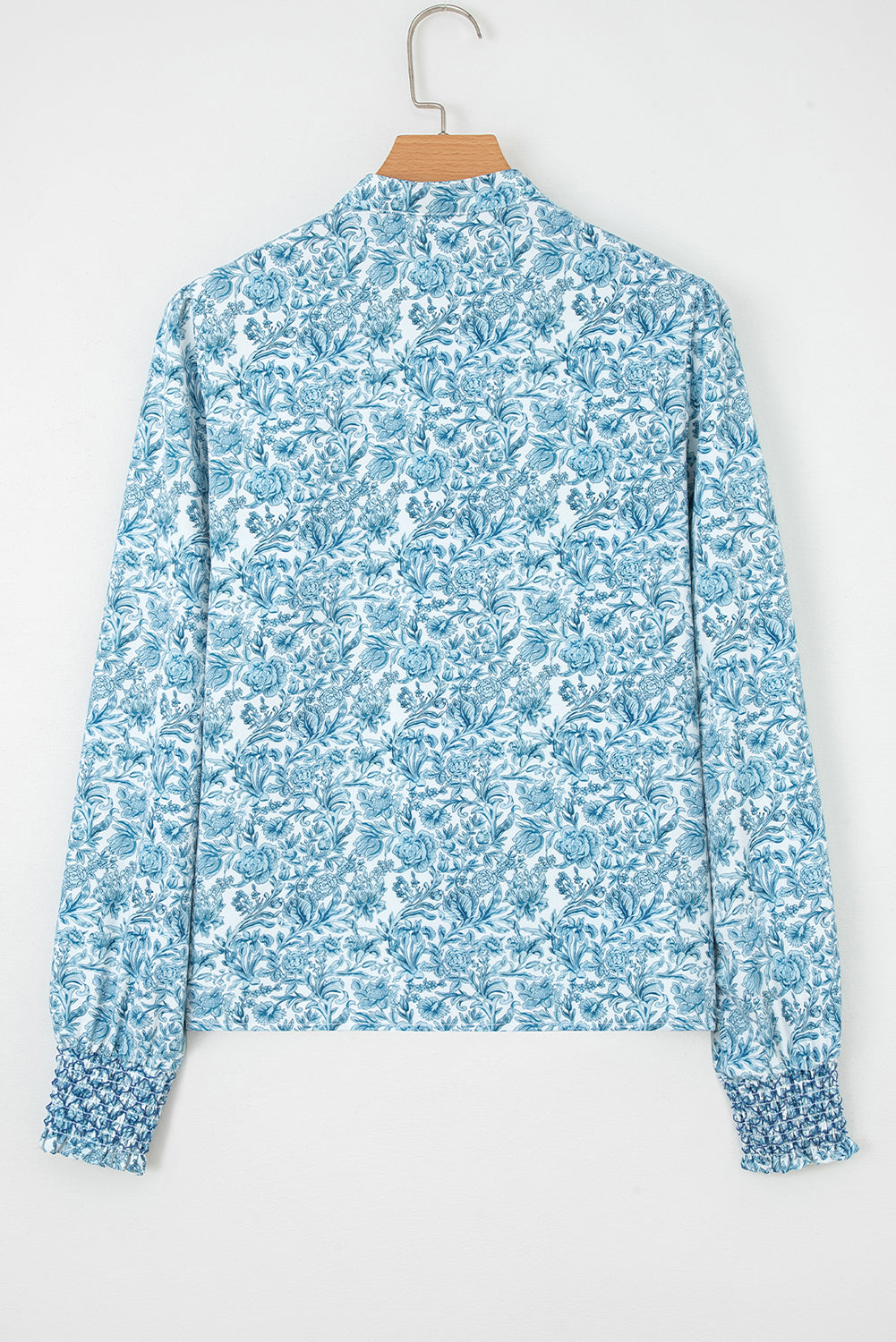 Allover Floral Puff-Sleeve Shirt
