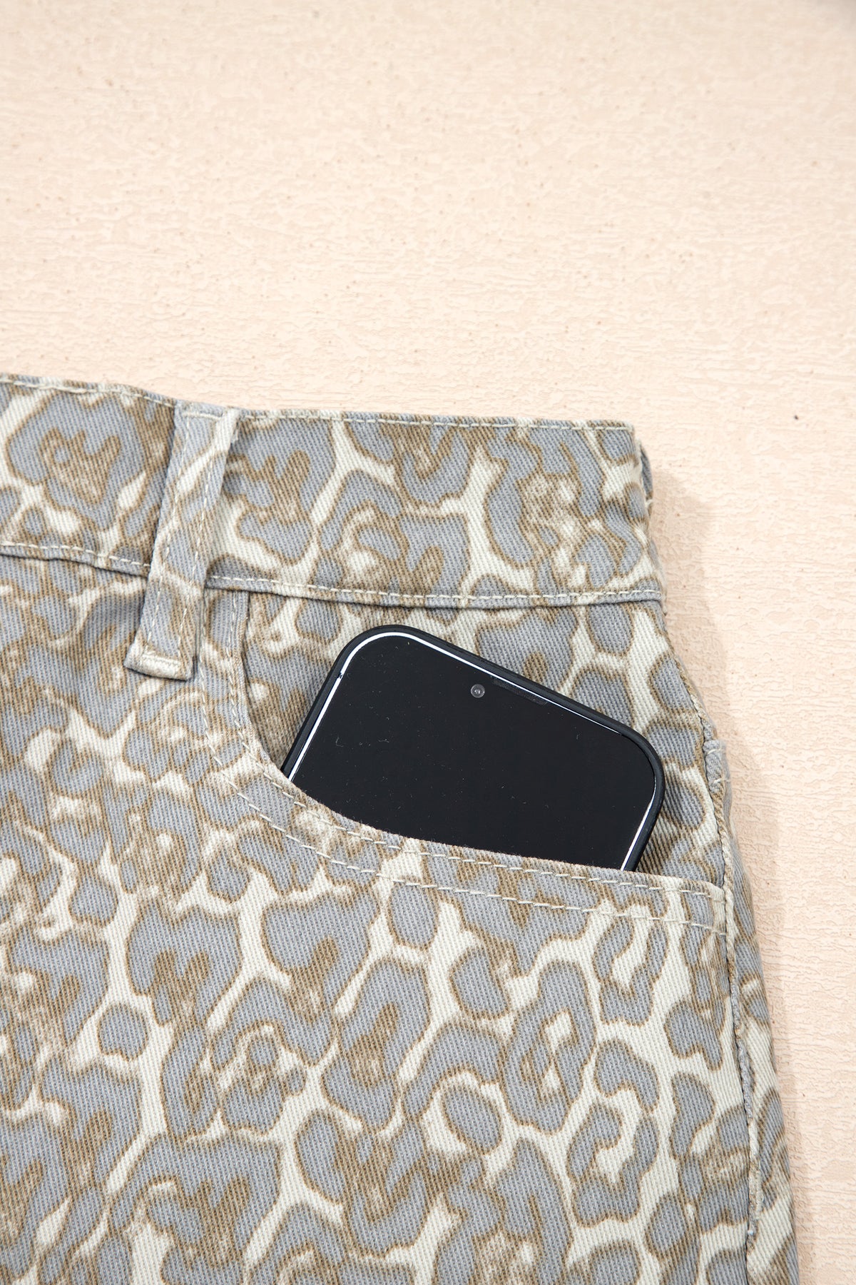 Wild West Leopard Denim Shorts