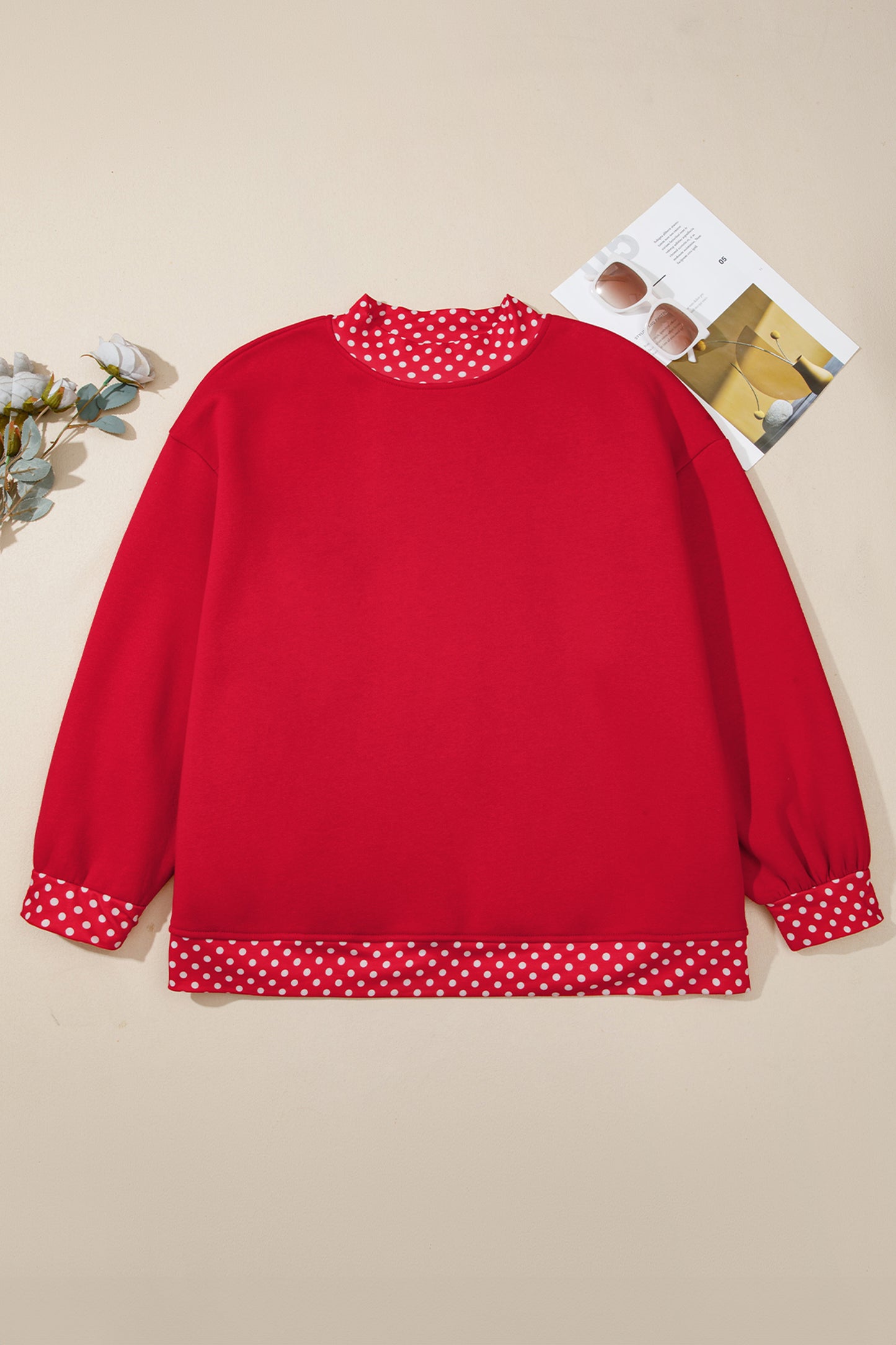 Field Day Polka Dot Plus Size Sweatshirt