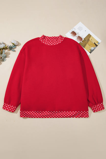 Field Day Polka Dot Plus Size Sweatshirt