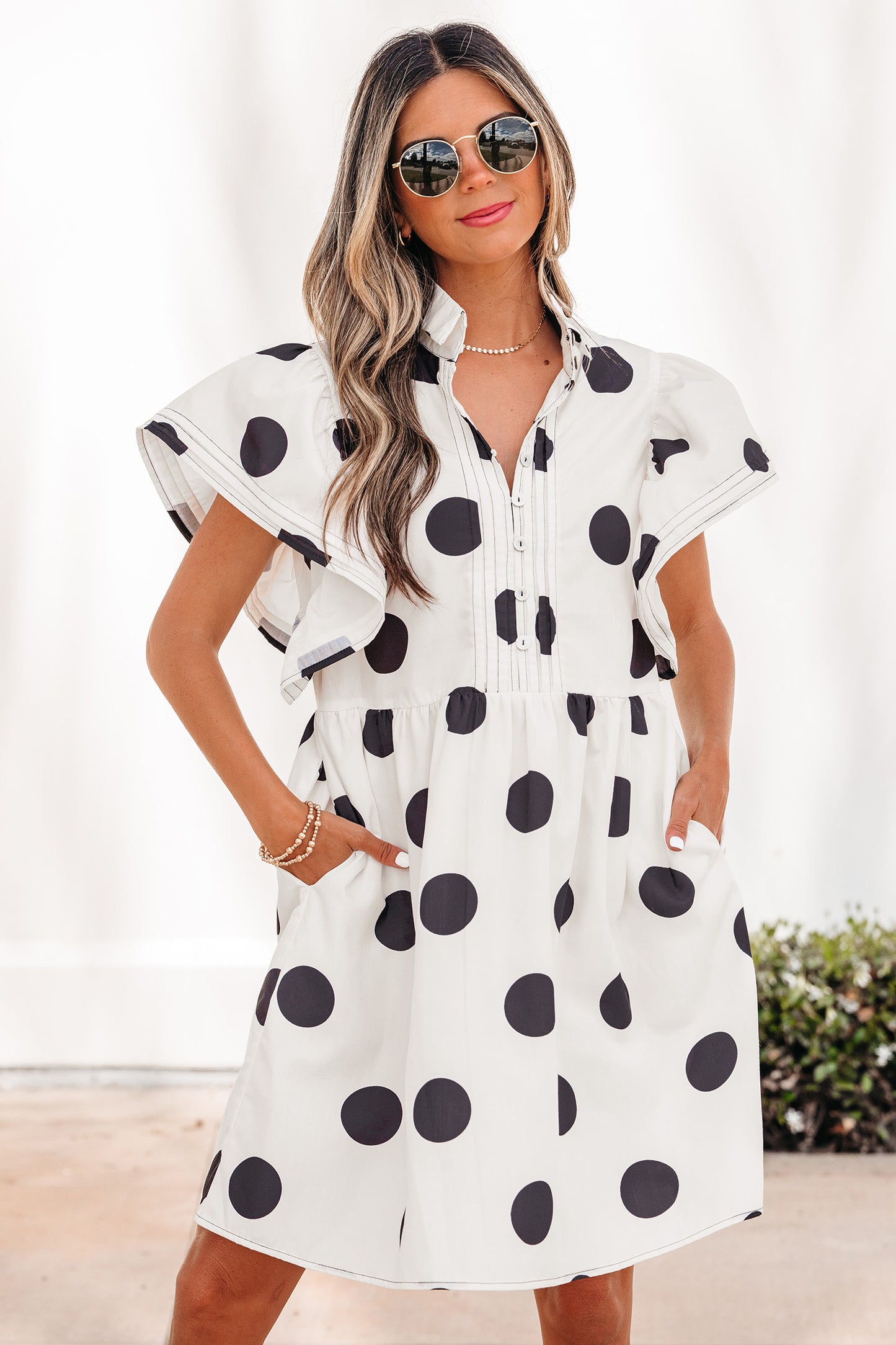 Vintage Charm Polka Dot Mini Dress