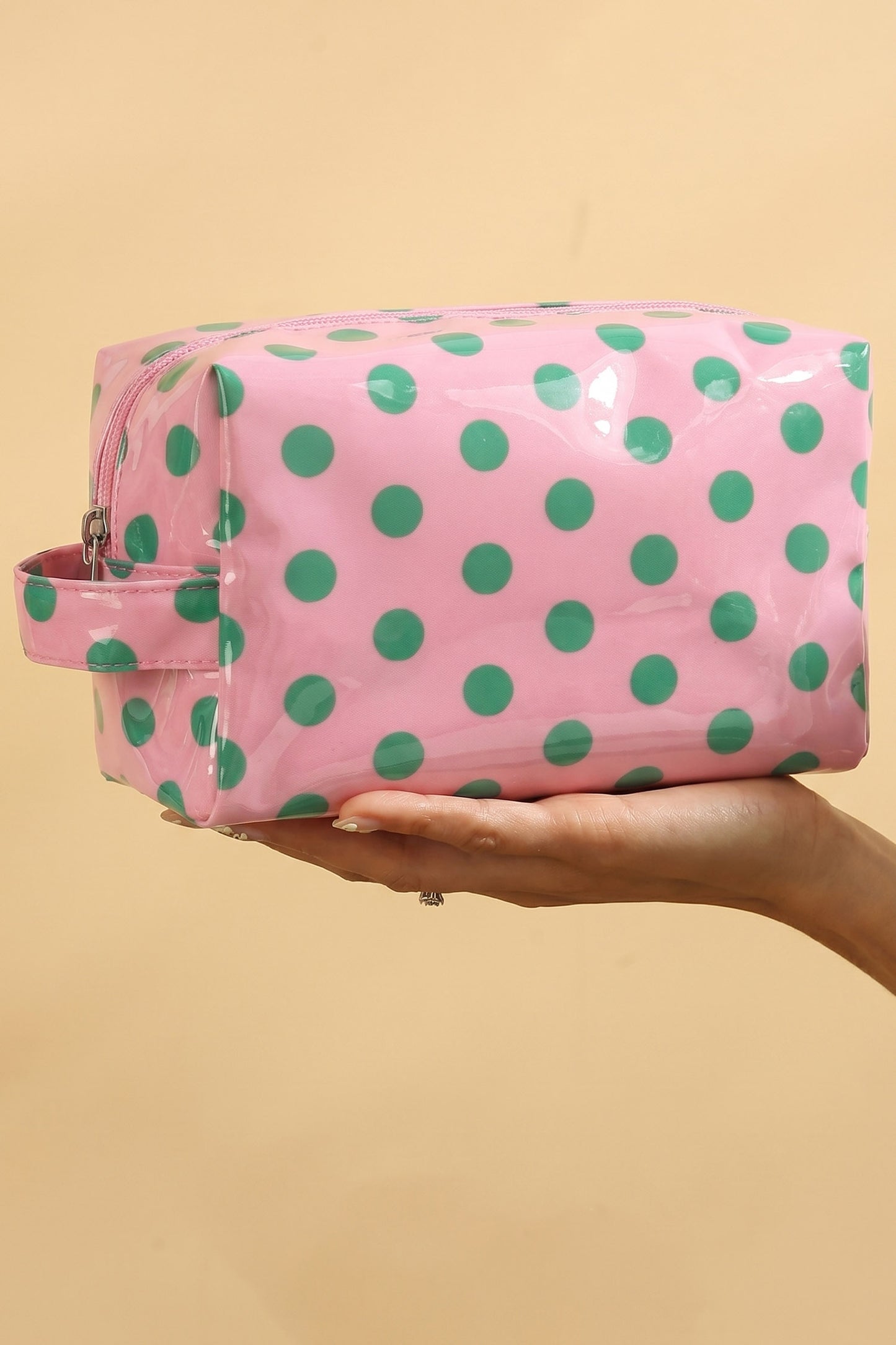 Cider Polka Dot PVC Makeup Bag